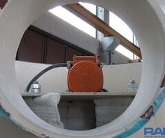 Dust filter with 25 m² filter area